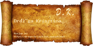 Drága Krisztina névjegykártya