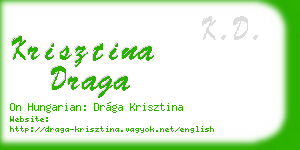 krisztina draga business card